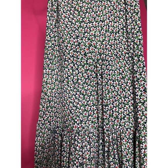 1970s DVF DIANE von FÜRSTENBERG Floral Print. Blue, Green, and Orange. Sleeveles - Picture 8 of 10